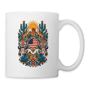 USA | Südwesten, Wüste & Kojoten - Tasse - Weiß - Rechts