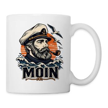 Moin Seemann – Maritimes Küsten Design - Tasse - Weiß - Rechts