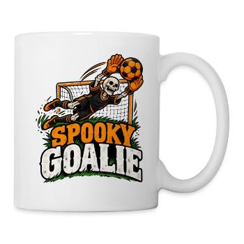 Spooky Goalie Skeleton Soccer - Tasse - Weiß - Rechts