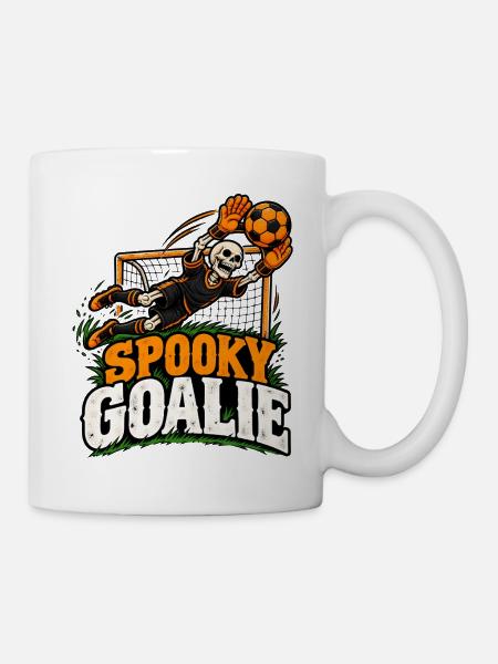 Spooky Goalie Skeleton Soccer - Tasse - Weiß