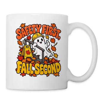 Sicherheit zuerst Herbstgeist - Tasse - Weiß - Rechts