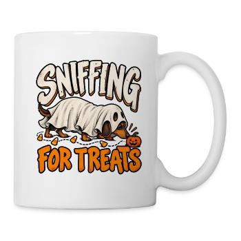 Sniffing for Treats Halloween Pup - Tasse - Weiß - Rechts