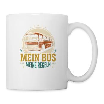 Busfahrer Mein Bus Meine Regeln Linienbus Fahrer - Tasse - Weiß - Rechts
