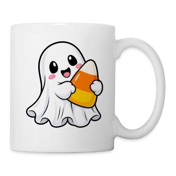 Kuscheliger Geist mit Candy Corn - Tasse - Weiß - Rechts