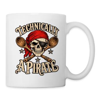 Technisch Ein Pirat Schädel - Tasse - Weiß - Rechts