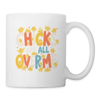 Küken-Allover-Print - Tasse - Weiß - Rechts