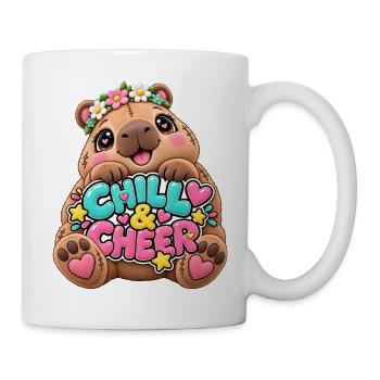 Kuschelbär Chill & Cheer - Tasse - Weiß - Rechts