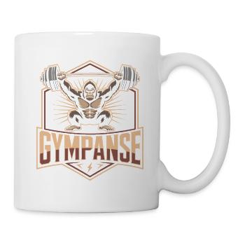GYMPANSE Gewichtheber Bodybuilding - Tasse - Weiß - Rechts
