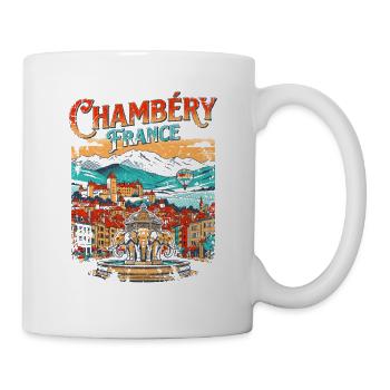 Chambéry France Vintage City Skyline Travel - Tasse - Weiß - Rechts