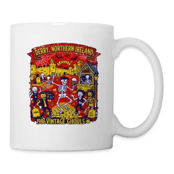 Bar Derry Northern Ireland Vintage Ghouls - Tasse - Weiß - Rechts