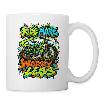 Mehr Fahren, Weniger Sorgen - Tasse - Weiß - Rechts