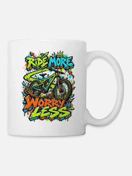 Mehr Fahren, Weniger Sorgen - Tasse - Weiß