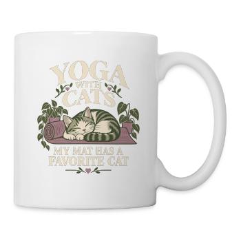 Yoga-katzenliebhaber Katze Mama - Tasse - Weiß - Rechts