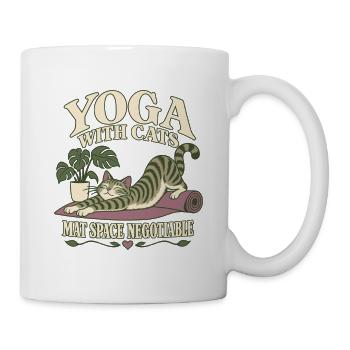 Yoga-katzenliebhaber Katze Mama - Tasse - Weiß - Rechts