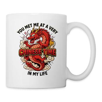 Du hast mich zu einer sehr chinesischen Zeit meines Lebens getroffen. China. - Tasse - Weiß - Rechts