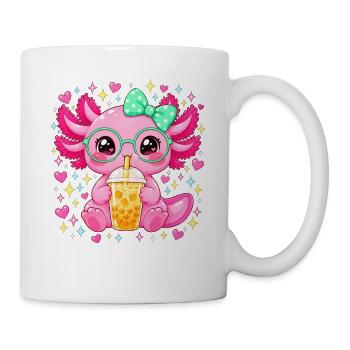 Axolotl Kostüm Boba Tea Süß Kawaii Kinder Mädchen - Tasse - Weiß - Rechts