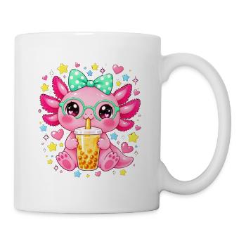 Axolotl Kostüm Boba Tea Süß Kawaii Kinder Mädchen - Tasse - Weiß - Rechts