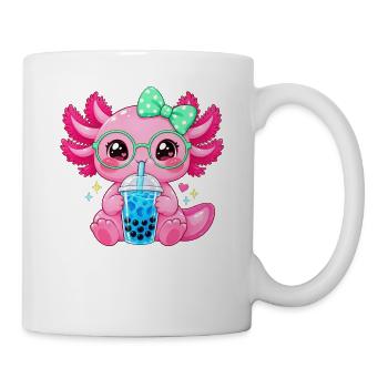 Axolotl Kostüm Boba Tea Süß Kawaii Kinder Mädchen - Tasse - Weiß - Rechts