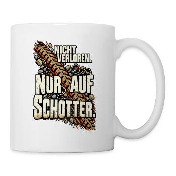 Gravelbike Fahrer Schotterpiste Abenteuer Offroad - Tasse - Weiß - Rechts