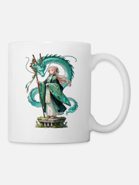 Ryuu Sage – Drachen Magierin Anime Manga - Tasse - Weiß
