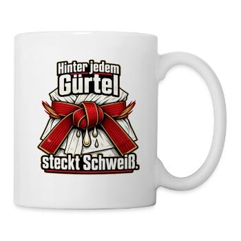Kampfsport Gürtelprüfung Kampfsportler Disziplin - Tasse - Weiß - Rechts