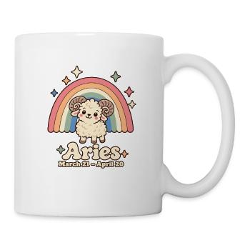 Widder – niedliches Sternzeichen für Kinder - Tasse - Weiß - Rechts
