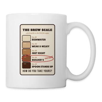 Die Brühwaage: Wie nehmen Sie Ihren Tee? - Tasse - Weiß - Rechts