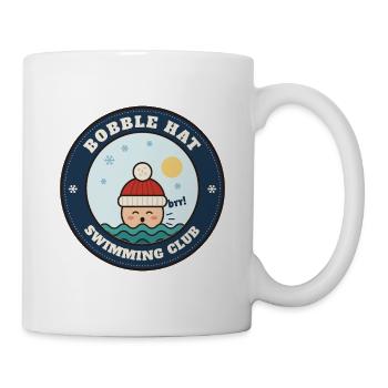 Bobble Hat Schwimmclub, Winter-Wildschwimmen - Tasse - Weiß - Rechts