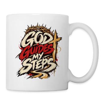 Gott führt meine Schritte - Tasse - Weiß - Rechts