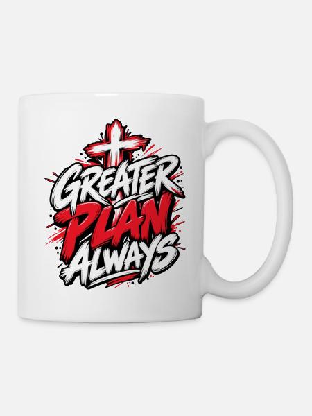Greater Plan Always Cross Design - Tasse - Weiß