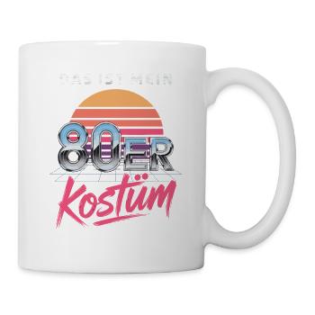 Das ist mein 80er Kostüm Karneval Mottoparty - Tasse - Weiß - Rechts