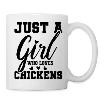 Huhn Statement - Tasse - Weiß - Rechts