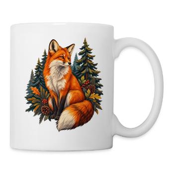 Fuchs Im Wald – Eigenständiges Motiv 1 Von 2 - Tasse - Weiß - Rechts