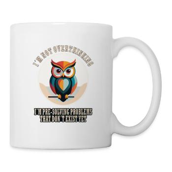 I’m Not Overthinking – Eule - Tasse - Weiß - Rechts