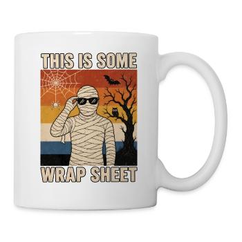 This is some Wrap Sheet lustige Mumie Halloween - Tasse - Weiß - Rechts