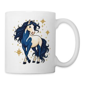 Pferd mit Sternen - Tasse - Weiß - Rechts
