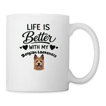  Das Leben Ist Besser Mit Meinem Belgian - Tasse - Weiß - Rechts