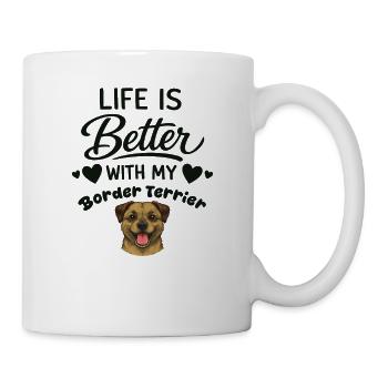  Das Leben Ist Besser Mit Meinem Border - Tasse - Weiß - Rechts