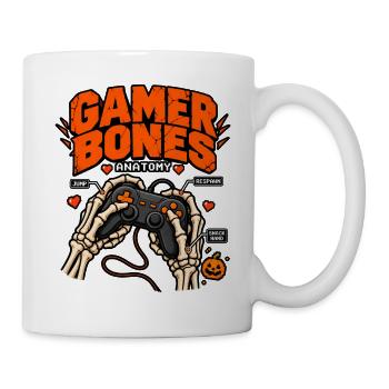 Gamer Knochen Anatomie - Tasse - Weiß - Rechts