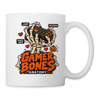 Gamer Bones Anatomie Controller - Tasse - Weiß - Rechts