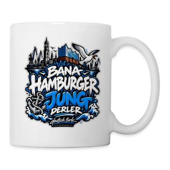 Bana Hamburger Jung derler – Hamburg Streetwear - Tasse - Weiß - Rechts