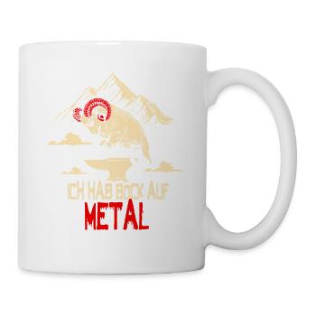 Bock Auf Metal Heavy Death Metal Musik Funny - Tasse - Weiß - Rechts