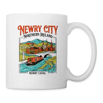 Vintage Newry City Northern Ireland Canal - Tasse - Weiß - Rechts