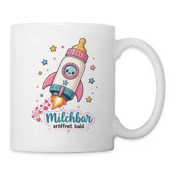 Milchbar Baby Fläschchen Lustiges Baby Motiv - Tasse - Weiß - Rechts