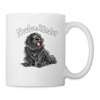 Neufundländer Hund Newfie Hunderasse Hundeliebe - Tasse - Weiß - Rechts