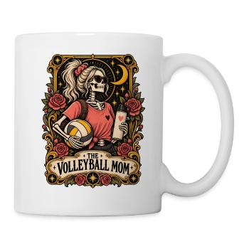Volleyballmom Skelette Rosen Print - Tasse - Weiß - Rechts