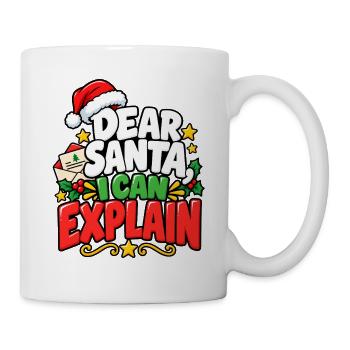 Lieber Santa, ich kann erklären - Tasse - Weiß - Rechts
