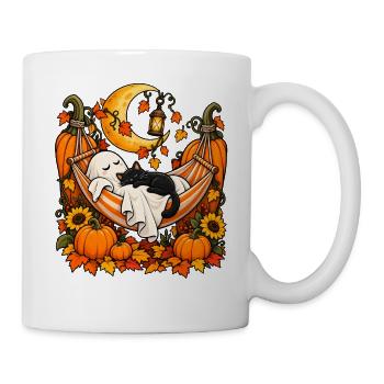 Mondnacht Kürbisnest Katzenschläfer - Tasse - Weiß - Rechts