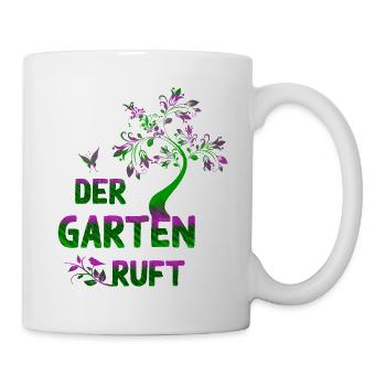 Der Garten ruet – Neongrün & Pink Botanik - Tasse - Weiß - Rechts