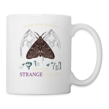 Gothic Moth Observer: Strange Hours - Tasse - Weiß - Rechts